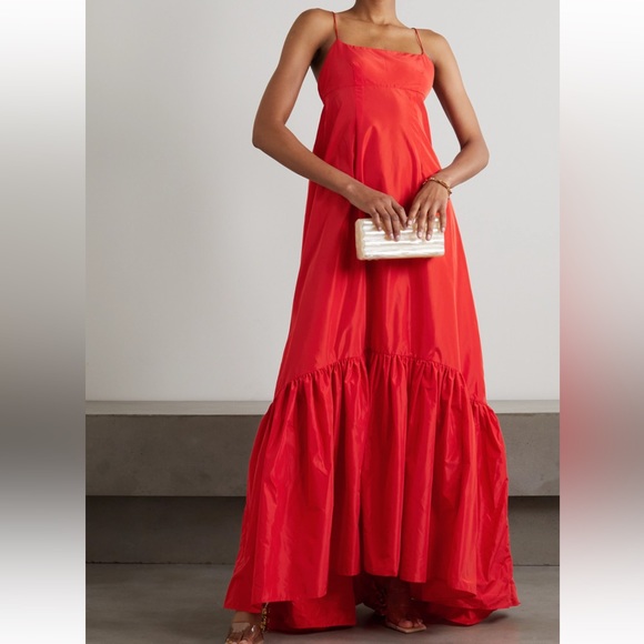 Staud Florence Tiered Taffeta gown - Picture 2 of 6